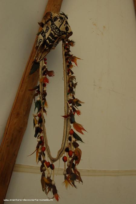 Intérieur tipi, décoration