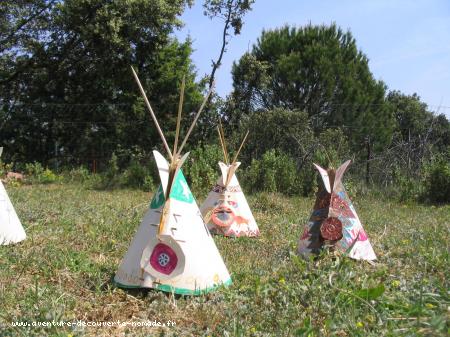 Construction de minis tipis