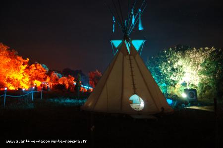 Yourte et tipi loués pour une réception